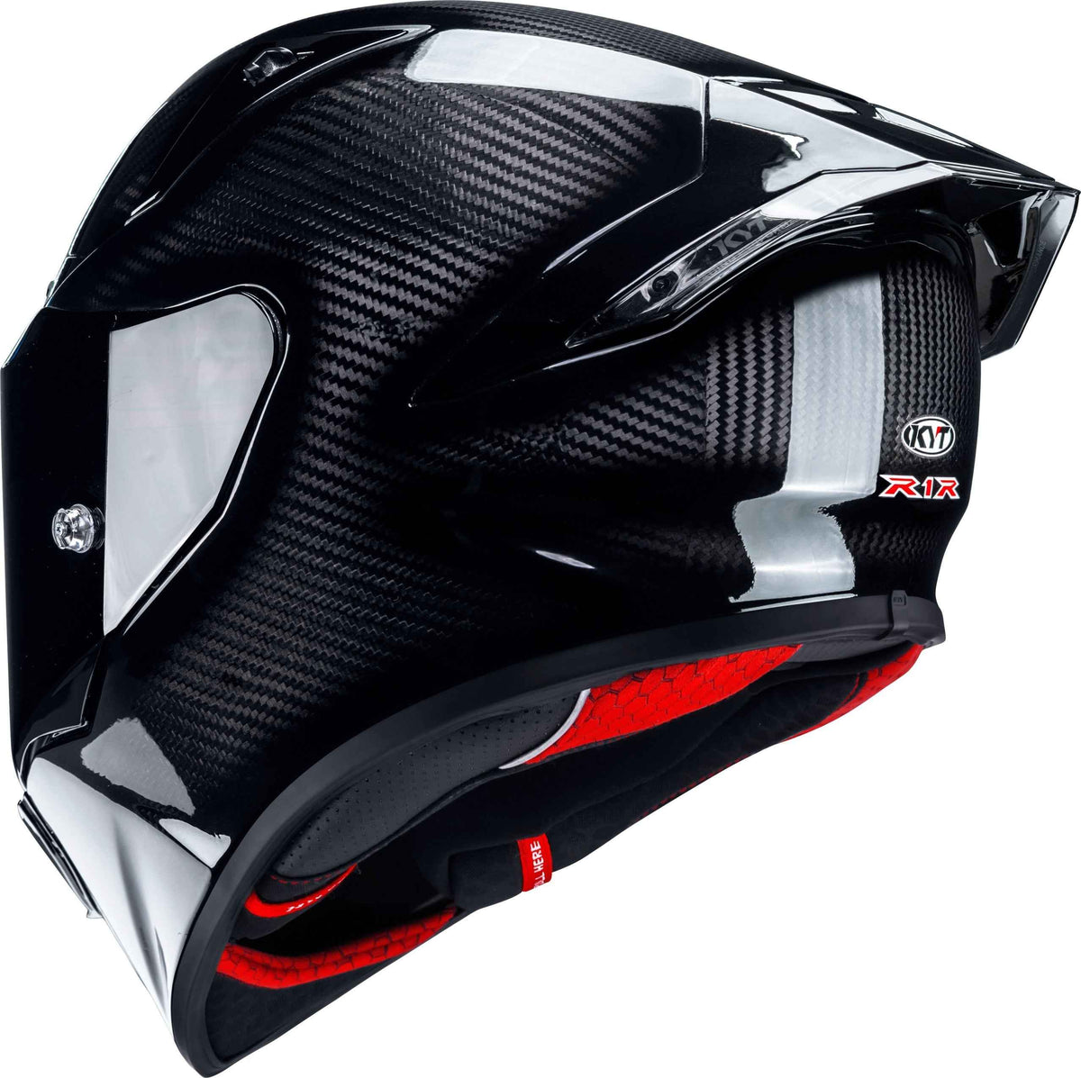 KYT R1R Carbon Solid Gloss Black - Helmet