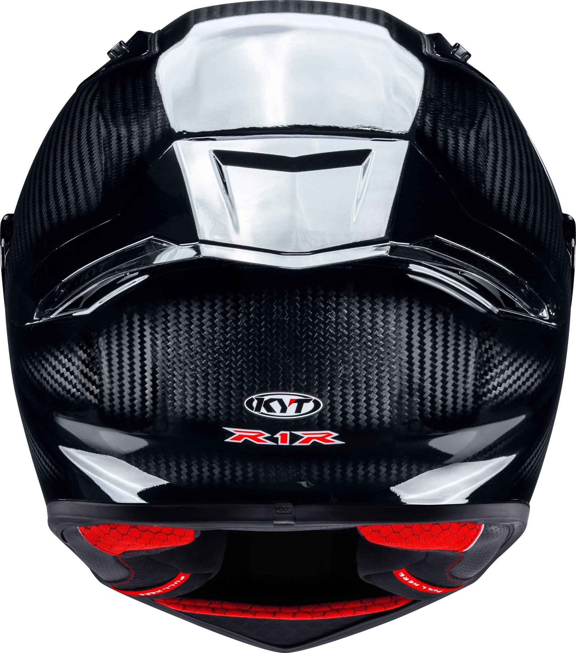 KYT R1R Carbon Solid Gloss Black - Helmet