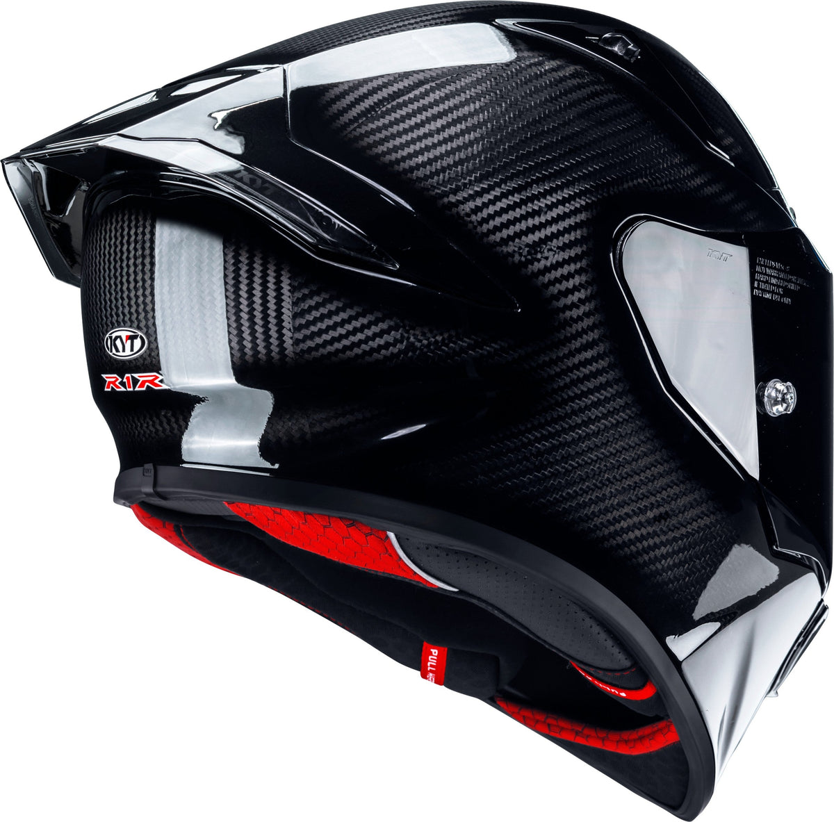 KYT R1R Carbon Solid Gloss Black - Helmet