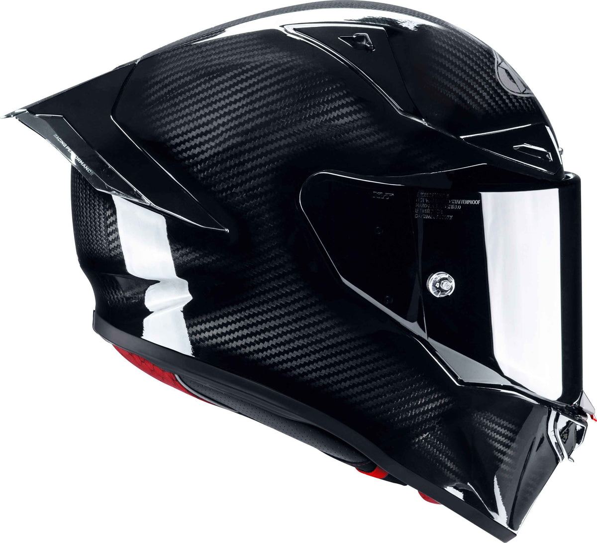 KYT R1R Carbon Solid Gloss Black - Helmet