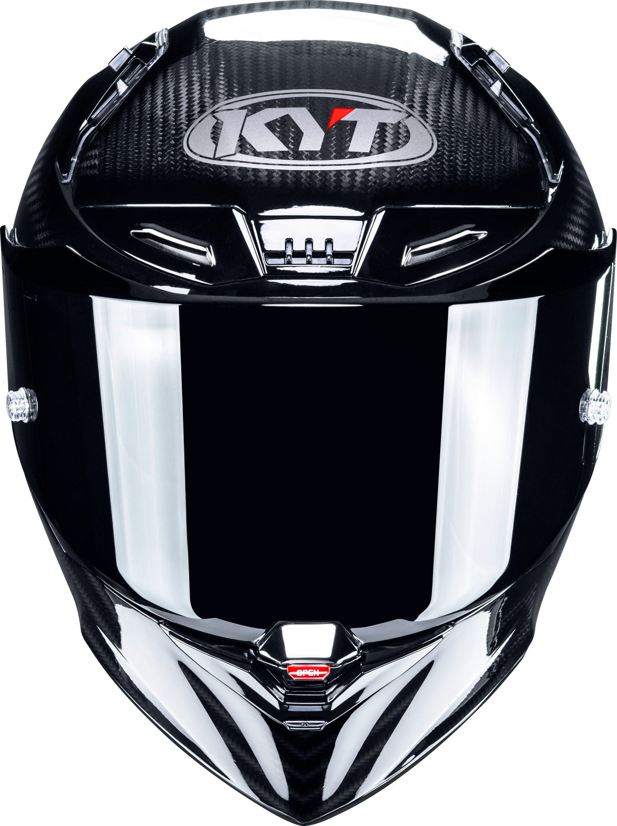 KYT R1R Carbon Solid Gloss Black - Helmet
