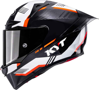 KYT R1R Carbon Zone Gloss Black Orange - Helmet
