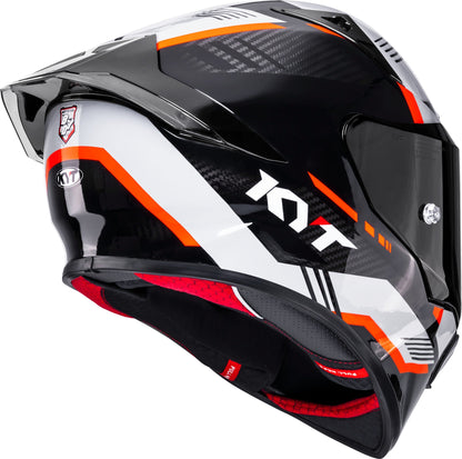 KYT R1R Carbon Zone Gloss Black Orange - Helmet