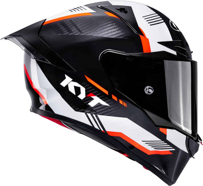 KYT R1R Carbon Zone Gloss Black Orange - Helmet