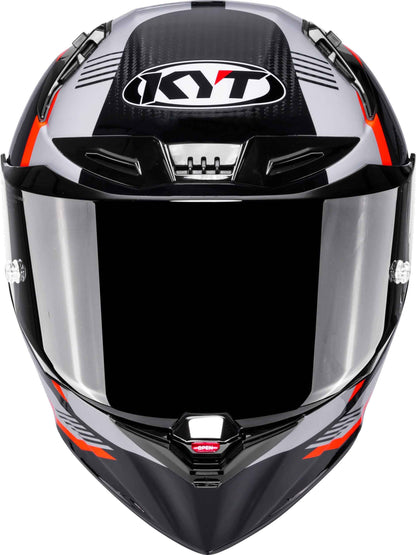 KYT R1R Carbon Zone Gloss Black Orange - Helmet