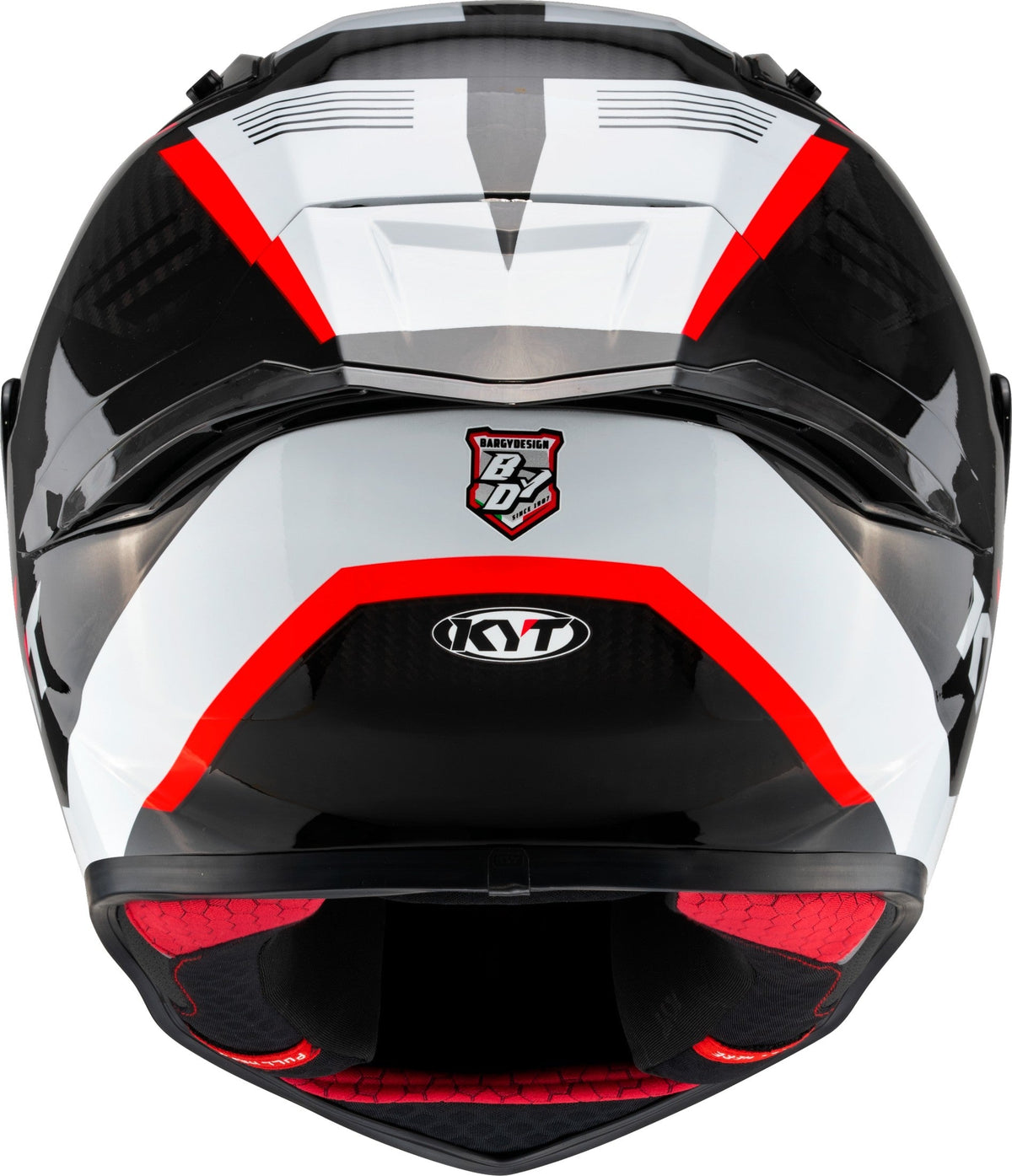 KYT R1R Carbon Zone Gloss Black Red - Helmet