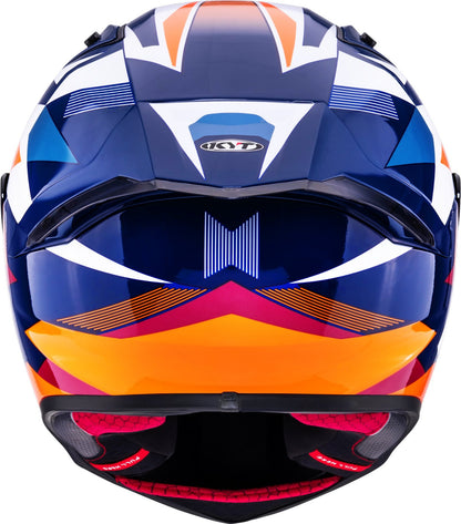 KYT R1R Diamond Gloss Blue Orange - Helmet