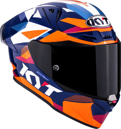 KYT R1R Diamond Gloss Blue Orange - Helmet