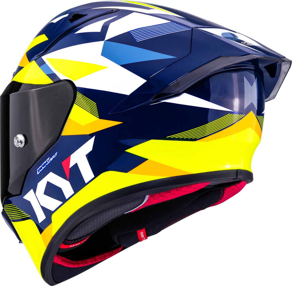 KYT R1R Diamond Gloss Blue Yellow - Helmet