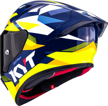 KYT R1R Diamond Gloss Blue Yellow - Helmet