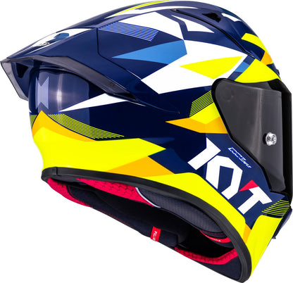 KYT R1R Diamond Gloss Blue Yellow - Helmet
