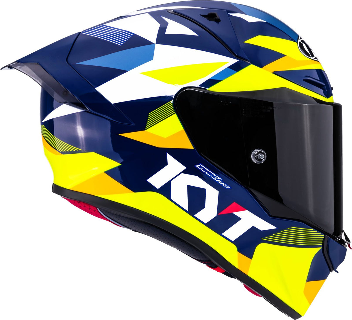 KYT R1R Diamond Gloss Blue Yellow - Helmet