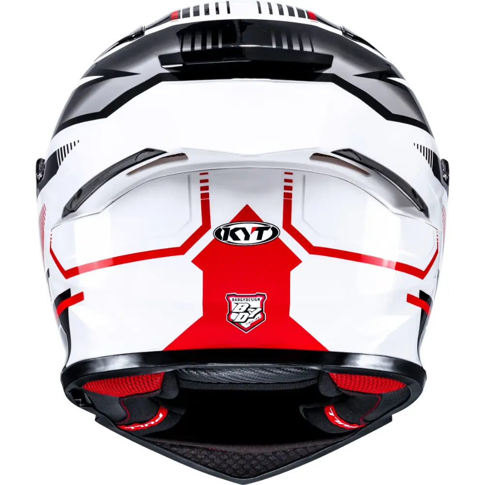 KYT R2R Pro Parsec Gloss White/Red - Helmet