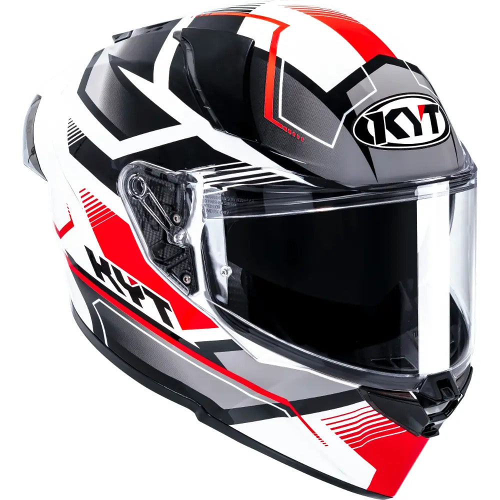 KYT R2R Pro Parsec Gloss White/Red - Helmet