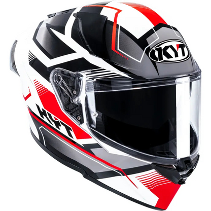 KYT R2R Pro Parsec Gloss White/Red - Helmet