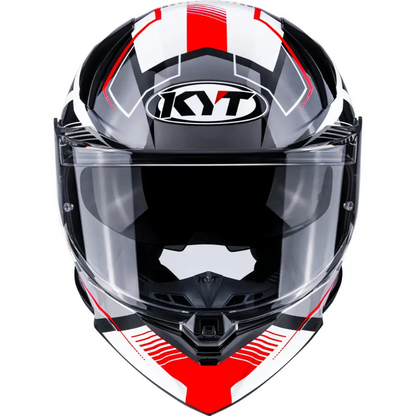 KYT R2R Pro Parsec Gloss White/Red - Helmet