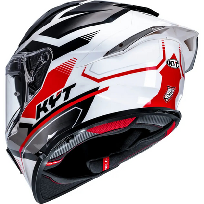 KYT R2R Pro Parsec Gloss White/Red - Helmet