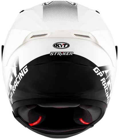 KYT Striker 2V AF37 Livery Gloss Black White Helmet