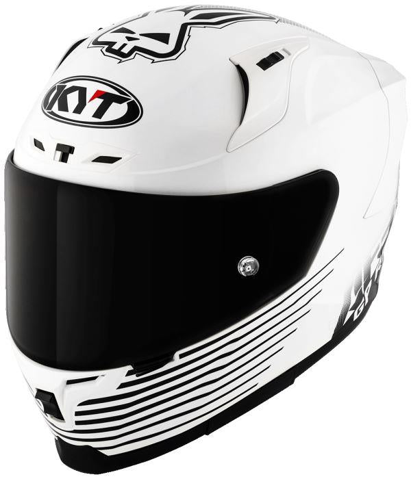 KYT Striker 2V AF37 Livery Gloss Black White Helmet