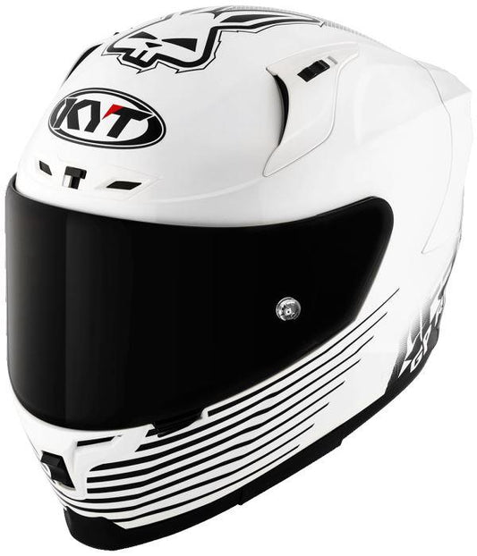 KYT Striker 2V AF37 Livery Gloss Black White Helmet