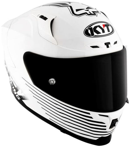 KYT Striker 2V AF37 Livery Gloss Black White Helmet