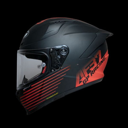 KYT Striker 2V AF37 Livery Matt Black Red Helmet