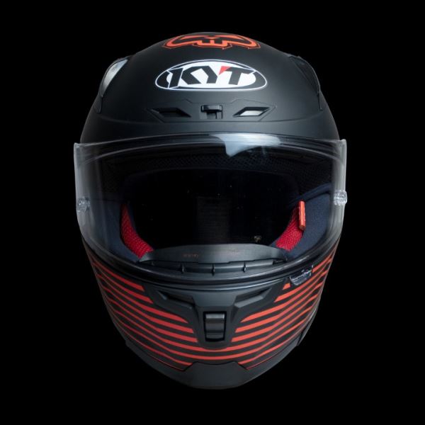 KYT Striker 2V AF37 Livery Matt Black Red Helmet