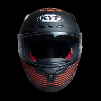 KYT Striker 2V AF37 Livery Matt Black Red Helmet