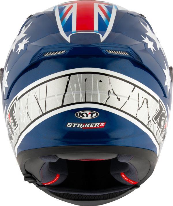 KYT Striker 2V Brock Parkes Replica Gloss Blue White Helmet