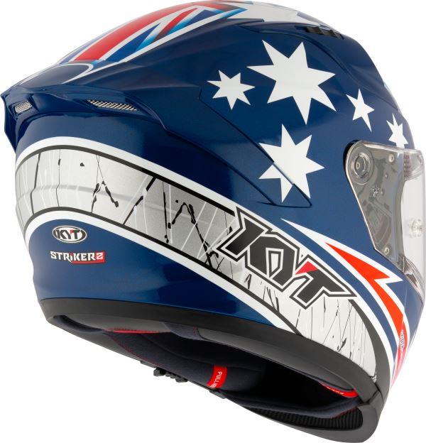 KYT Striker 2V Brock Parkes Replica Gloss Blue White Helmet