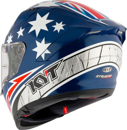 KYT Striker 2V Brock Parkes Replica Gloss Blue White Helmet