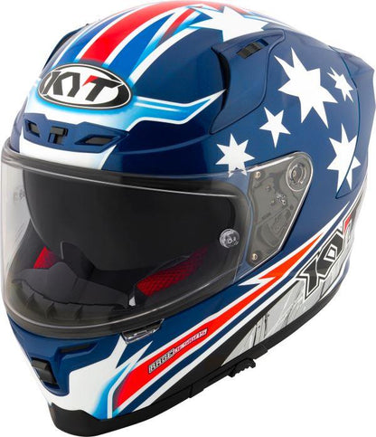 KYT Striker 2V Brock Parkes Replica Gloss Blue White Helmet