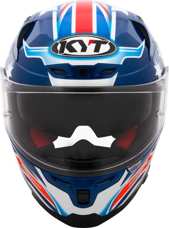 KYT Striker 2V Brock Parkes Replica Gloss Blue White Helmet