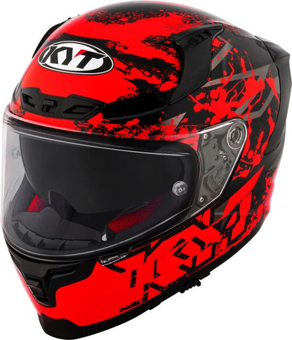 KYT Striker 2V Neutron Gloss Black Red Helmet