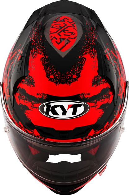 KYT Striker 2V Neutron Gloss Black Red Helmet