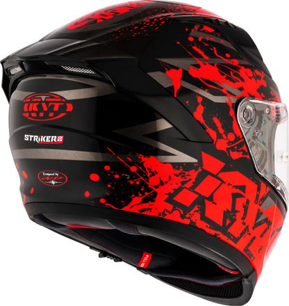 KYT Striker 2V Neutron Gloss Black Red Helmet