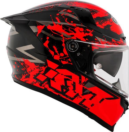 KYT Striker 2V Neutron Gloss Black Red Helmet