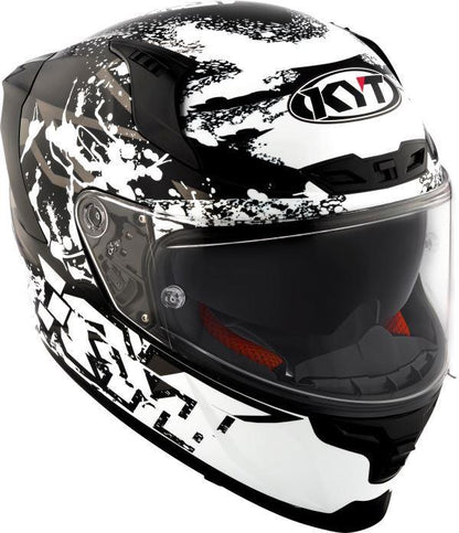 KYT Striker 2V Neutron Gloss Black White Helmet