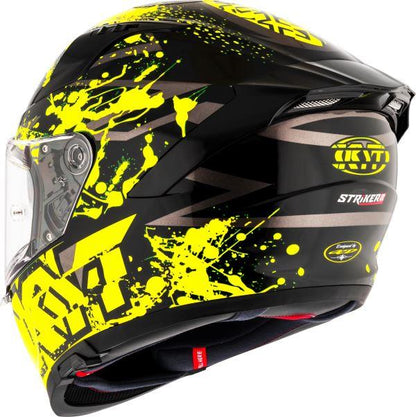 KYT Striker 2V Neutron Gloss Black Yellow Helmet