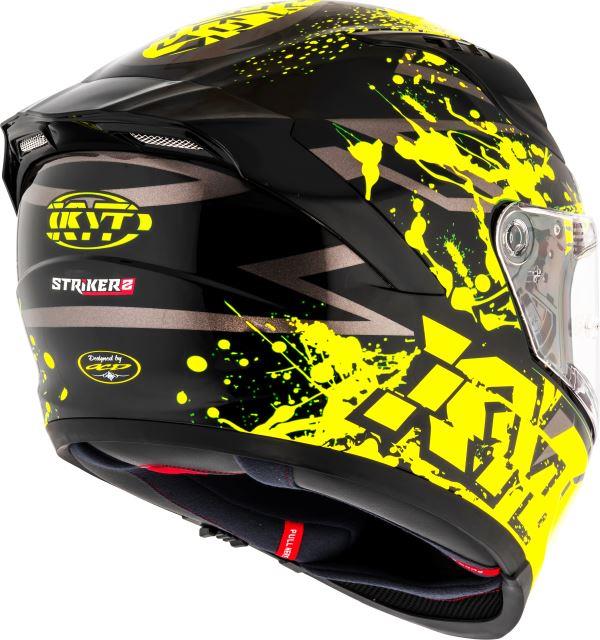 KYT Striker 2V Neutron Gloss Black Yellow Helmet