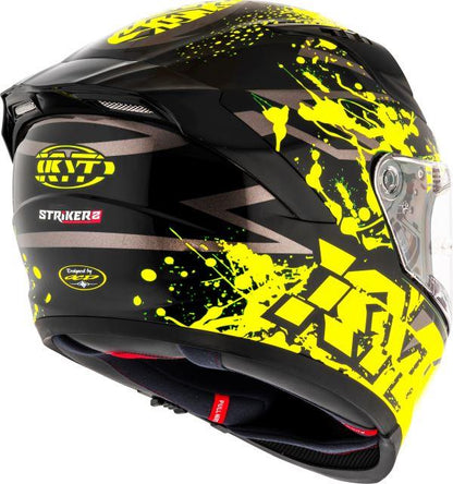 KYT Striker 2V Neutron Gloss Black Yellow Helmet