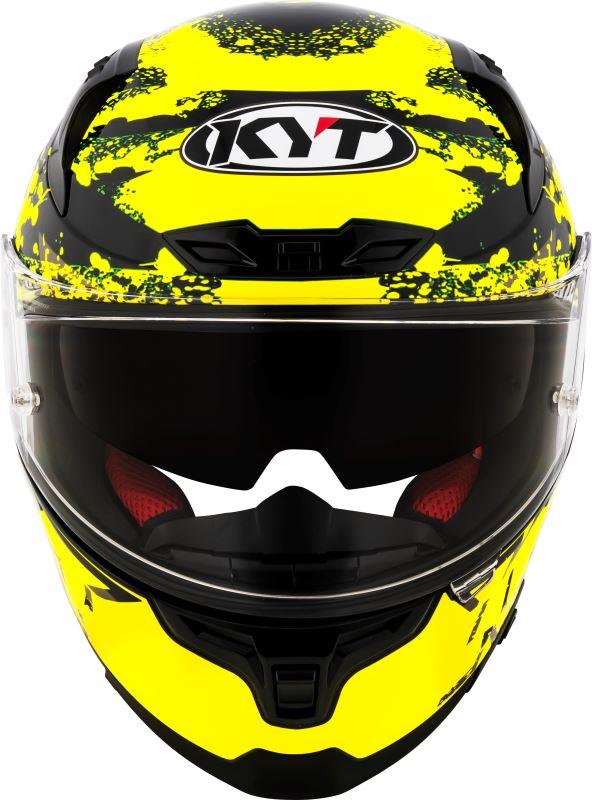 KYT Striker 2V Neutron Gloss Black Yellow Helmet