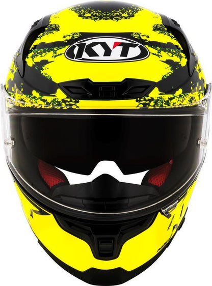 KYT Striker 2V Neutron Gloss Black Yellow Helmet