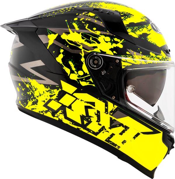 KYT Striker 2V Neutron Gloss Black Yellow Helmet
