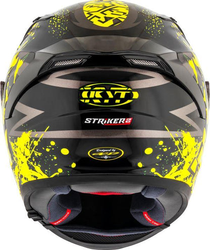 KYT Striker 2V Neutron Gloss Black Yellow Helmet
