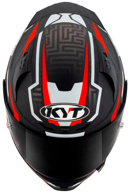KYT Striker 2V #02 Matt Black Red Helmet