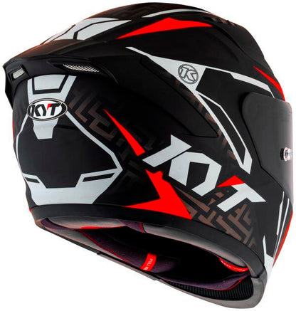 KYT Striker 2V #02 Matt Black Red Helmet