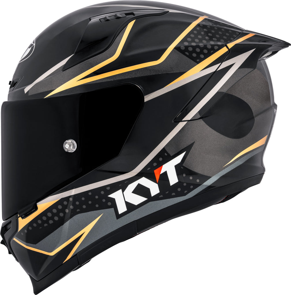 KYT Striker Davo Gloss Black Gold - Helmet