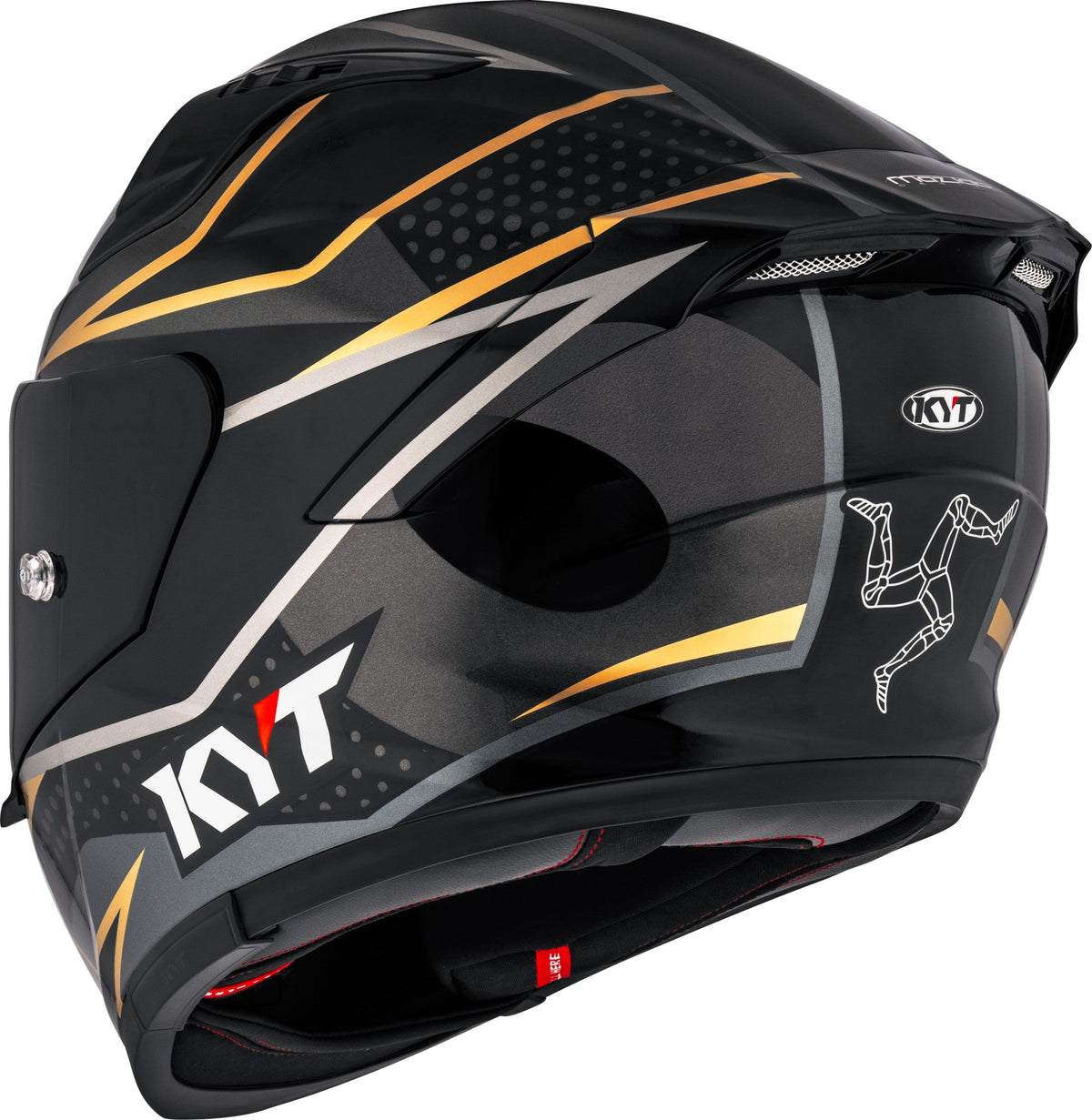 KYT Striker Davo Gloss Black Gold - Helmet