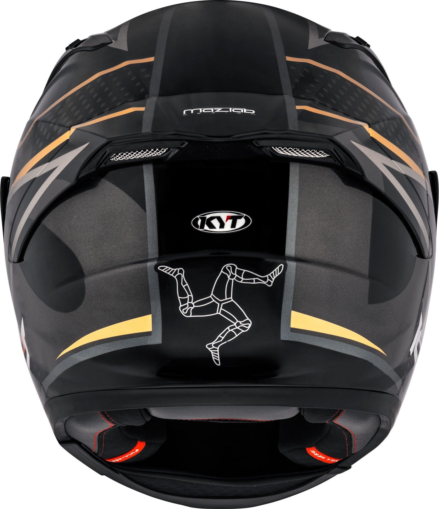KYT Striker Davo Gloss Black Gold - Helmet